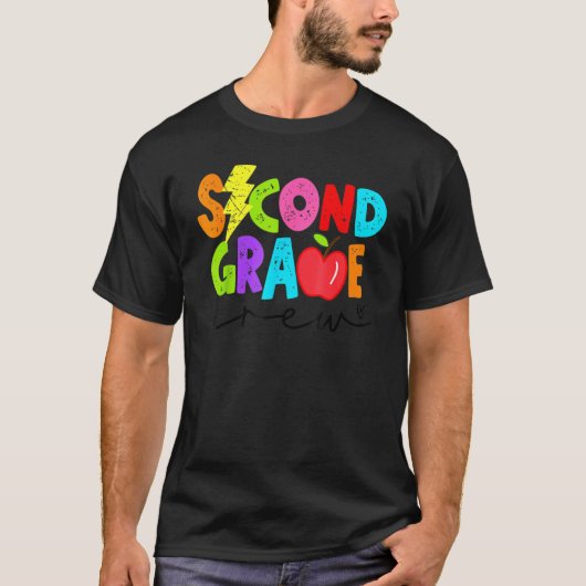 Retro Second Grade Crew Light Bolt 2nd Grade Back T-Shirt (Vorderseite)