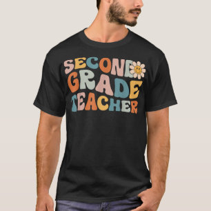 Retro Second Grade Teacher Life Colorful 2nd Grad T-Shirt