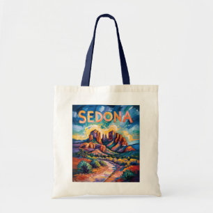 Retro Sedona Arizona Reise Van Gogh Kunst Landscha Tragetasche
