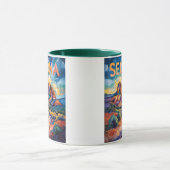 Retro Sedona Arizona Travel Van Gogh Art Landscape Tasse (Zentrum)