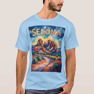 Retro Sedona Arizona Wandern neben dem Wasser T-Shirt