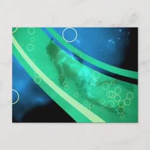 Retro-Seetaucher Postkarte