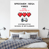 Retro Sega Vibes Pixel Studie Nr. 4 Leinwanddruck (Insitu (Schlafzimmer))