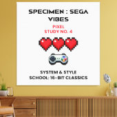 Retro Sega Vibes Pixel Studie Nr. 4 Leinwanddruck (Insitu (Wohnzimmer))
