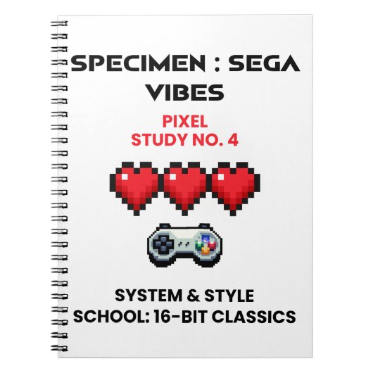 Retro Sega Vibes Pixel Studie Nr. 4 Notizblock (Vorderseite)