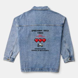 Retro Sega Vibes Pixel Study No. 4  Jeansjacke