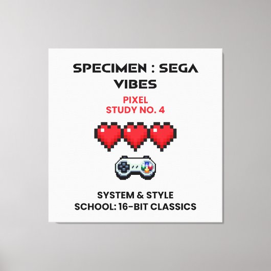 Retro Sega Vibes Pixel Study No. 4  Leinwanddruck (Vorderseite)