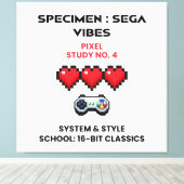 Retro Sega Vibes Pixel Study No. 4  Leinwanddruck (Insitu (Holzboden))