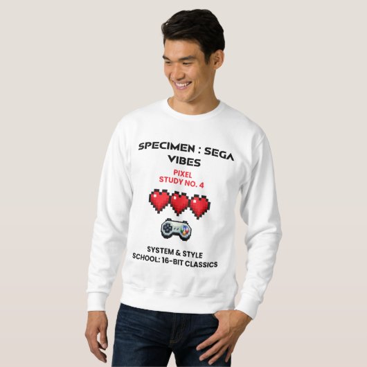 Retro Sega Vibes Pixel Study No. 4 Sweatshirt (Vorne ganz)