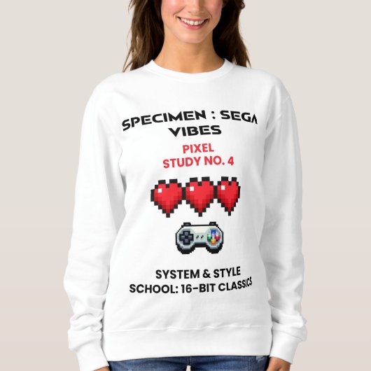 Retro Sega Vibes Pixel Study No. 4 Sweatshirt (Vorderseite)