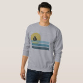 Retro Segelboot-Sweatshirt Sweatshirt (Vorne ganz)