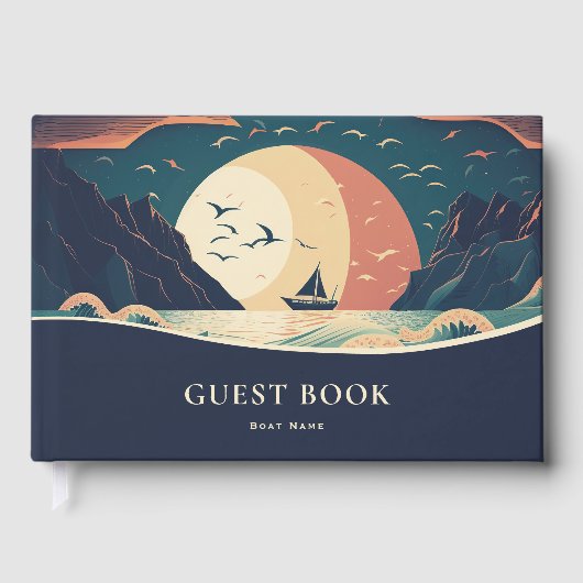 Retro-Segelschiff-Gästebuch Gästebuch (Vorderseite)