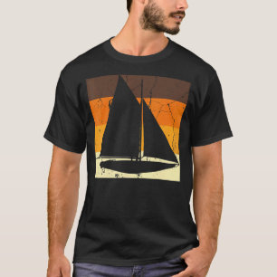 Retro-Segelschiff Skipper Schiff Katamaran Yacht S T-Shirt