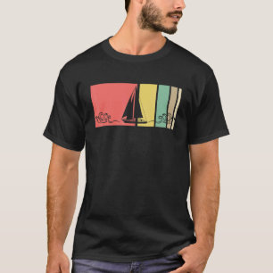 Retro-Segelschiffskipper Katamaran Yacht Segel S T-Shirt