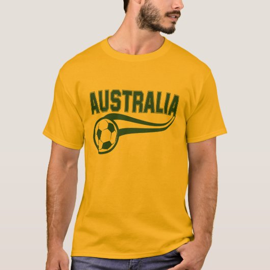Retro sehen Australien und Fußball-Design T-Shirt (Vorderseite)