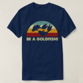 Retro sei ein Goldfish-Remix T-Shirt (Design vorne)