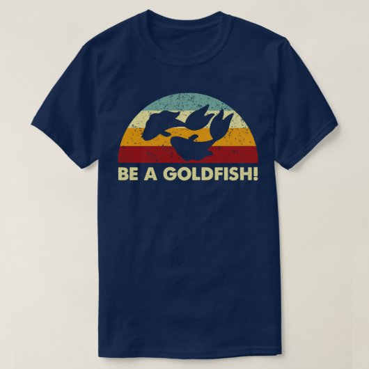 Retro sei ein Goldfish-Remix T-Shirt (Design vorne)