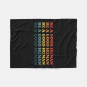 Retro sei ein gutes Sprichwort der menschlichen Gü Fleecedecke (Vorderseite (Horizontal))