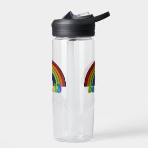 Retro Sei Freundlich LGBTQ Regenbogen Positivität Trinkflasche