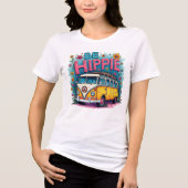 Retro sei Hippie Van Tri-Blend Shirt (Vorderseite)