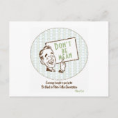 Retro "seien Sie nicht gemeine" Postkarte (Vorderseite)