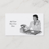 Retro Sekretär Visitenkarte (Rückseite)