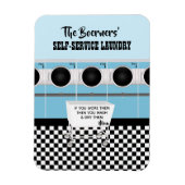 Retro-Selbstbedienungswäscherei, die sie die Arbei Magnet (Vertikal)