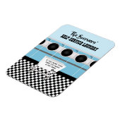 Retro-Selbstbedienungswäscherei, die sie die Arbei Magnet (Linke Seite)