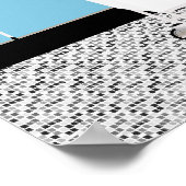 Retro-Selbstbedienungswäscherei, die sie die Arbei Poster (Ecke)