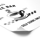 Retro Self Serve Kaffee Bar Fotodruck (Ecke)