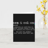 Retro Semicolon Definition Suicide Prevention Awar Karte (Gelbe Blume)