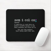 Retro Semicolon Definition Suizidprävention Krieg Mousepad (Mit Mouse)
