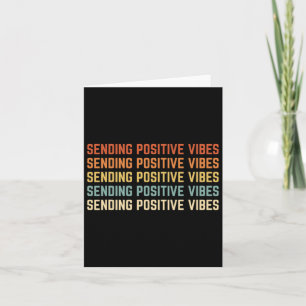 Retro Sendering Positive Vibes Sprichwort Self Car Karte