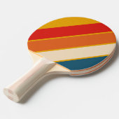 Retro Senf Bold Gestreift Tischtennis Schläger (Vorderseite)