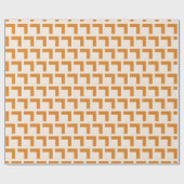 Retro Senf Cream Geometric Mid Century Modern Geschenkpapier (Flach)