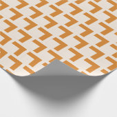 Retro Senf Cream Geometric Mid Century Modern Geschenkpapier (Ecke)