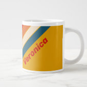 Retro-Senfgestreift mit Namen Jumbo-Tasse (Rechts)