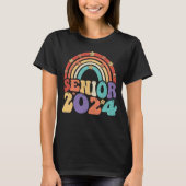 Retro Senior 2024 Groovy Class of 2024 Abschluss T-Shirt (Vorderseite)