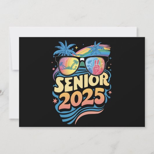 Retro Senior 2025 Class of 2025 Abschluss Einladung (Vorderseite)