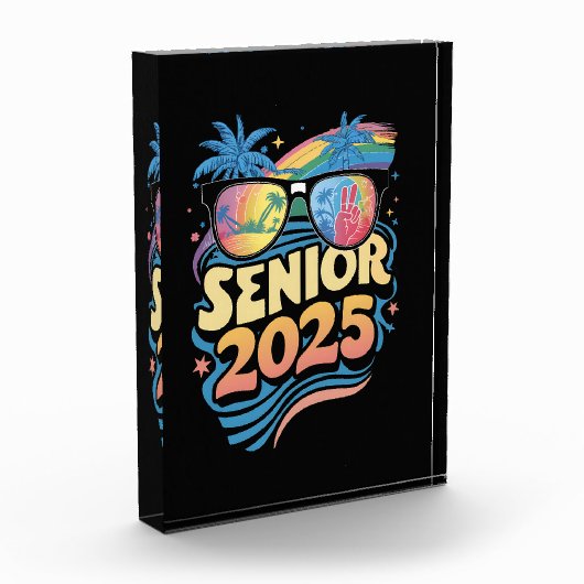 Retro Senior 2025 Class of 2025 Abschluss Fotoblock (Links)