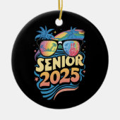Retro Senior 2025 Class of 2025 Abschluss Keramik Ornament (Vorne)