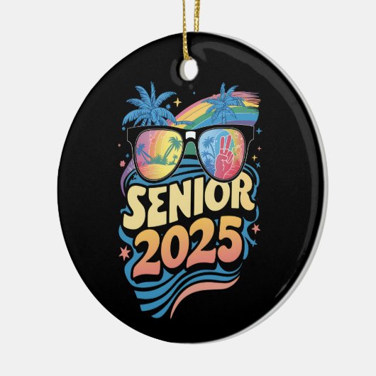 Retro Senior 2025 Class of 2025 Abschluss Keramik Ornament (Links)