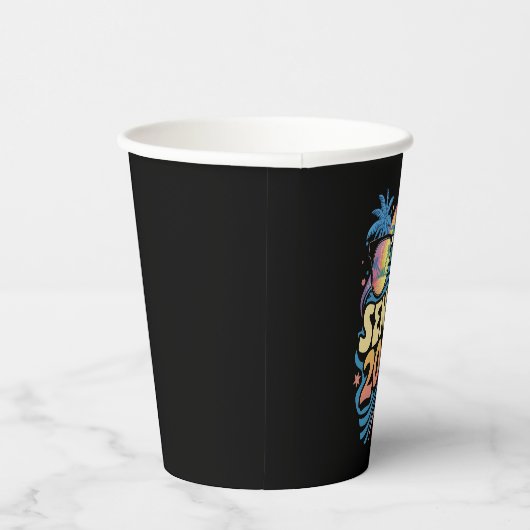 Retro Senior 2025 Class of 2025 Abschluss Pappbecher (Rechts)