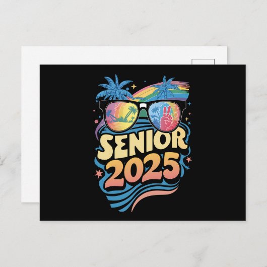 Retro Senior 2025 Class of 2025 Abschluss Postkarte (Vorne/Hinten)