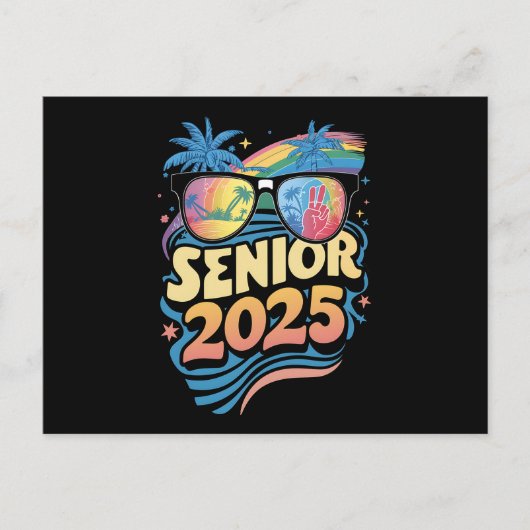Retro Senior 2025 Class of 2025 Abschluss Postkarte (Vorderseite)