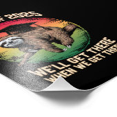 Retro Senior Class of 2025 Sloth Cap Abschluss Fotodruck (Ecke)