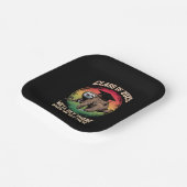 Retro Senior Class of 2025 Sloth Cap Abschluss Pappteller (Gewinkelt)