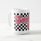 Retro Senior Class von 2025 Kaffeetasse (Vorderseite Links)