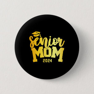 Retro Senior Mama Abschluss Class of 2024 School L Button