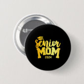 Retro Senior Mama Abschluss Class of 2024 School L Button (Vorne & Hinten)